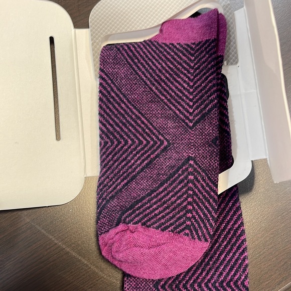 Goodhew Diamond Maze Knee High Merino Socks - size S/M and M/L in Violet. - Picture 7 of 7